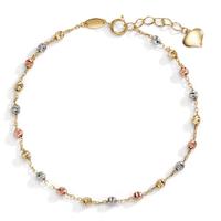 Armband 585/14 K Gelbgold, 585/14 K Weissgold, 585/14 K Rotgold 17-19 cm verstellbar-599832