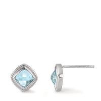 Ohrstecker Silber Zirkonia 2 Steine rhodiniert Ø8 mm-599891