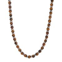 Collier Edelstahl Tigerauge 50-55 cm verstellbar Ø4 mm-600002