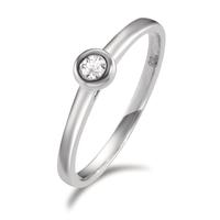 Solitär Ring 750/18 K Weissgold Diamant 0.05 ct, w-si-600383