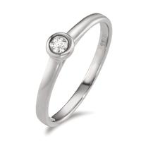 Solitär Ring 750/18 K Weissgold Diamant 0.07 ct, w-si-600387