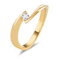 Solitär Ring 750/18 K Gelbgold Diamant 0.09 ct, w-si-600393