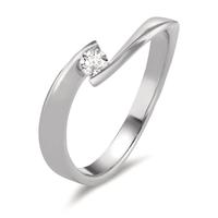 Solitär Ring 750/18 K Weissgold Diamant 0.09 ct, w-si-600395