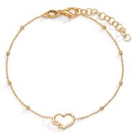 Armband Silber gelb vergoldet Herz Infinity 17-20 cm verstellbar-600419