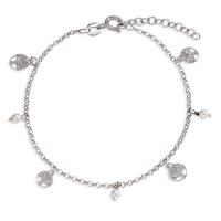 Armband Silber rhodiniert shining Pearls weiss, 3 Perlen, 3 mm Lebensbaum 17-20 cm verstellbar-601009