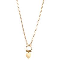 Collier Silber gelb vergoldet Herz 42-45 cm verstellbar-601012