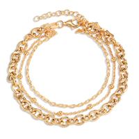 Armband Silber gelb vergoldet 17-20 cm verstellbar-601046