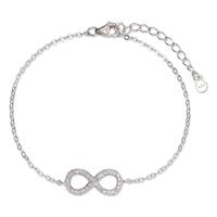 Armband Silber Zirkonia rhodiniert Infinity 17-20 cm verstellbar-601153