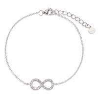 Armband Silber Zirkonia rhodiniert Infinity 17-20 cm verstellbar-601155