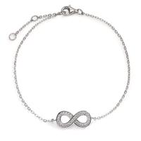 Armband Silber Zirkonia rhodiniert Infinity 17-20 cm verstellbar-601156