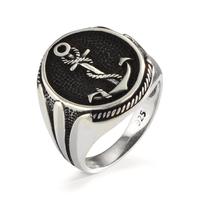 Fingerring Silber patiniert Anker-601210