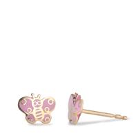 Ohrstecker 375/9 K Gelbgold lackiert Schmetterling Ø5.5 mm-601353