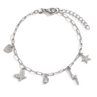 Armband Silber Zirkonia rhodiniert 16-19 cm verstellbar-601471