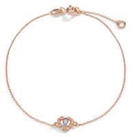 Armband 750/18 K Rotgold Diamant 0.005 ct, w-si Herz 15.5-17.5 cm verstellbar Ø5.5 mm-601590