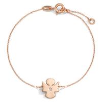 Armband 750/18 K Rotgold Diamant 0.008 ct, w-si Engel 14-16 cm verstellbar Ø9 mm-601593