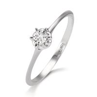 Solitär Ring 750/18 K Weissgold Diamant 0.015 ct, w-si Ø4.5 mm-601600