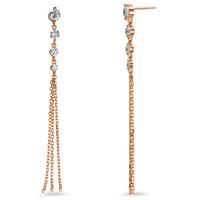 Ohrhänger Silber Zirkonia 8 Steine rosé vergoldet-602808