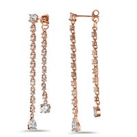 Ohrhänger Silber Zirkonia 42 Steine rosé vergoldet-602871