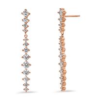 Ohrhänger Silber Zirkonia 26 Steine rosé vergoldet-602883