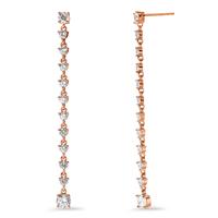 Ohrhänger Silber Zirkonia 24 Steine rosé vergoldet-602937
