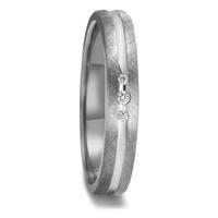 Partnerring 999 Tantal, 950 Platin Diamant 0.04 ct, 3 Steine, w-si-603089