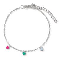 Armband Silber rhodiniert Herz 16-19 cm verstellbar-603224