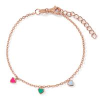 Armband Silber rosé vergoldet Herz 16-19 cm verstellbar-603225