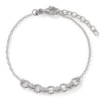 Armband Silber Zirkonia 16 Steine rhodiniert 16-19 cm verstellbar-603251