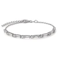 Armband Silber Zirkonia 16 Steine rhodiniert 15.5-18.5 cm verstellbar-603254