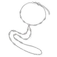 Armschmuck Silber Zirkonia rhodiniert 16-19 cm verstellbar-603407