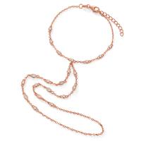 Armschmuck Silber Zirkonia rosé vergoldet 16-19 cm verstellbar-603408