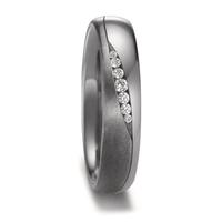 Partnerring 999 Tantal Diamant 0.08 ct, 7 Steine, tw-si-603465