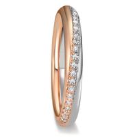 Partnerring 750/18 K Weissgold, 750/18 K Rosegold Diamant 0.10 ct, 20 Steine, tw-vsi-603524