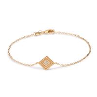 Armband Bronze Zirkonia 9 Steine vergoldet 16-18 cm verstellbar-604348