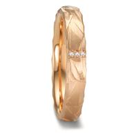 Partnerring 750/18 K Rosegold Diamant 0.012 ct, 3 Steine, w-si-604401
