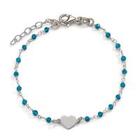 Armband Silber Kristall rhodiniert Herz 15.5-18.5 cm verstellbar-604867