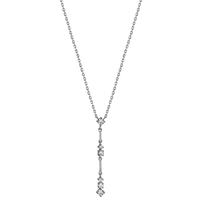 Y-Collier Silber Zirkonia rhodiniert 40-45 cm verstellbar-605134