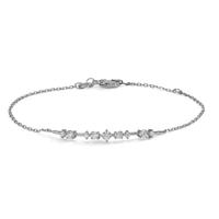 Armband Silber Zirkonia 9 Steine rhodiniert 16-18 cm verstellbar-605135