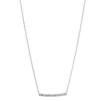Collier 750/18 K Weissgold Diamant 0.06 ct, 13 Steine, w-si 40-42 cm verstellbar-605626