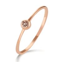 Solitär Ring 750/18 K Rotgold Diamant cognac, 0.05 ct-605638