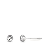 Ohrstecker 750/18 K Weissgold Diamant 0.10 ct, 2 Steine, w-si Ø3.5 mm-605640
