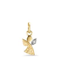Anhänger 375/9 K Gelbgold Zirkonia Schutzengel Ø7.5 mm-605737