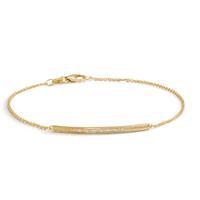 Armband 585/14 K Gelbgold Diamant 0.035 ct, 7 Steine, w-si 17.5-19 cm verstellbar-606076