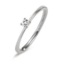 Solitär Ring 750/18 K Weissgold Diamant 0.10 ct, w-si-606126