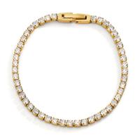 Armband Edelstahl Zirkonia gelb IP beschichtet 17 cm-606293