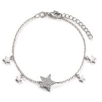 Armband Silber Zirkonia rhodiniert Stern 16-19 cm verstellbar-606356