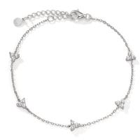 Armband Silber Zirkonia 15 Steine rhodiniert 16-19 cm verstellbar-606460