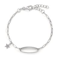 Gravurarmband Silber rhodiniert Stern 14-17 cm verstellbar-606644