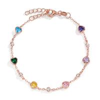 Armband Silber rosé vergoldet Herz 16-19 cm verstellbar-606651
