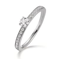 Solitär Ring 950 Platin Diamant 0.34 ct, 17 Steine, w-si-606743